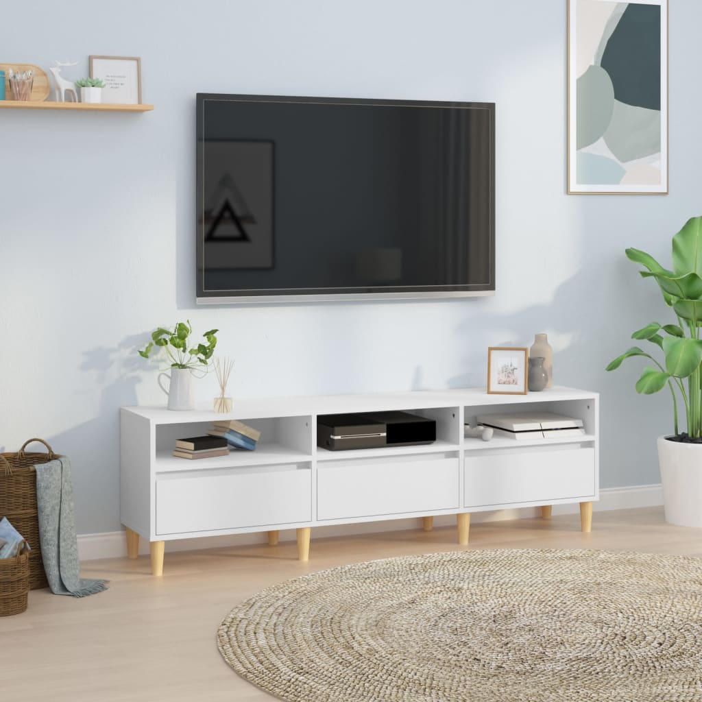 vidaXL TV Cabinet White 150x30x44.5 cm Engineered Wood