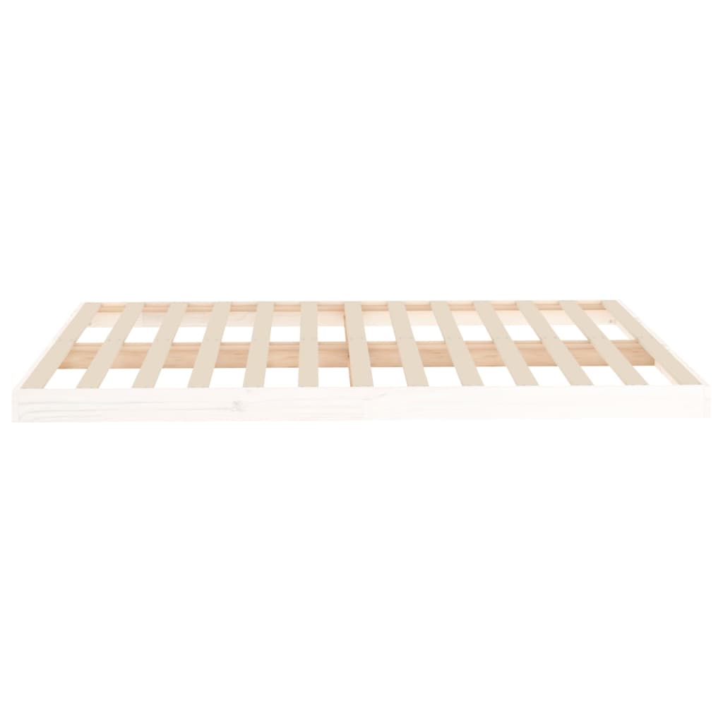 vidaXL Bed Frame without Mattress White 140x190 cm Solid Wood Pine