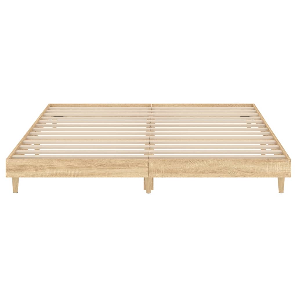 vidaXL Bed Frame without Mattress Sonoma Oak 140x200 cm Engineered Wood