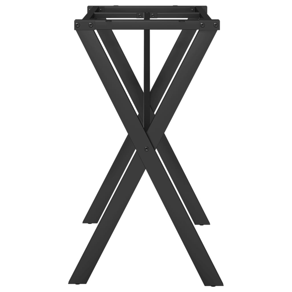 vidaXL Dining Table Legs X-Frame 80x40x73 cm Cast Iron