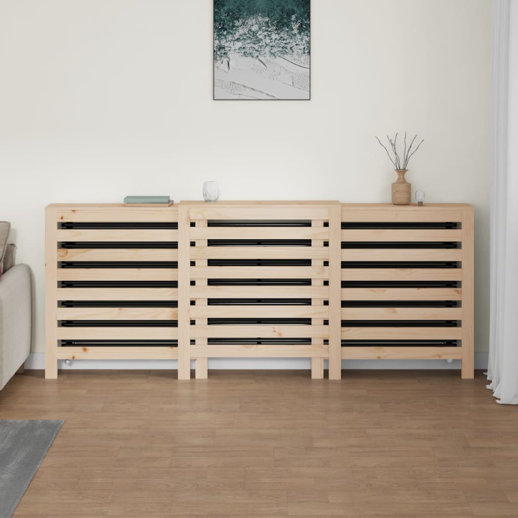 vidaXL Radiator Cover 210x21x85 cm Solid Wood Pine