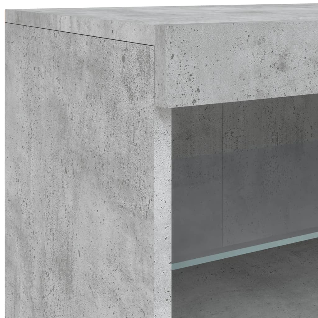 vidaXL Sideboard with LED Lights Concrete Grey 60x37x67 cm