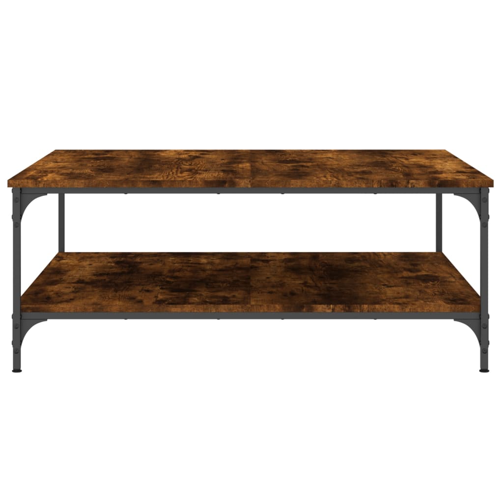 vidaXL Coffee Table Smoked Oak 100x100x40 cm Engineered Wood