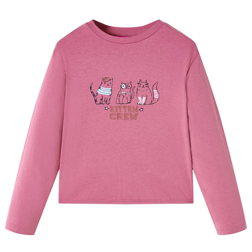 Kids' T-shirt with Long Sleeves Raspberry 92