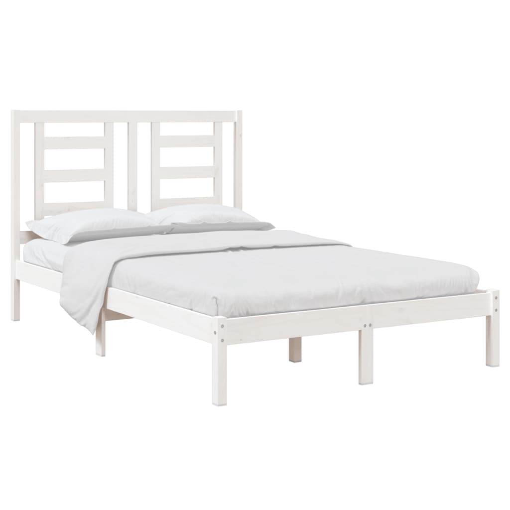 vidaXL Bed Frame without Mattress White 120x200 cm Solid Wood Pine