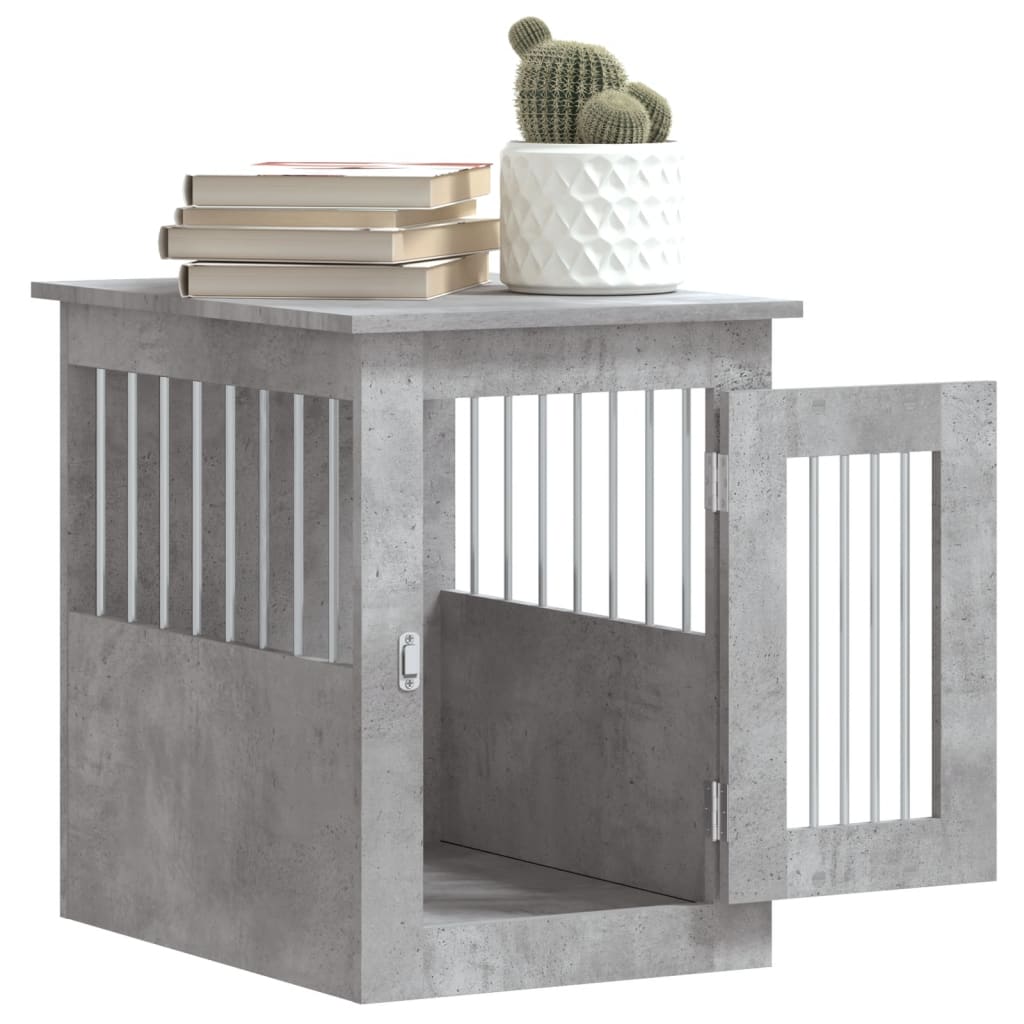 vidaXL Dog Crate Furniture Concrete Grey 45x62x59 cm Engineered Wood