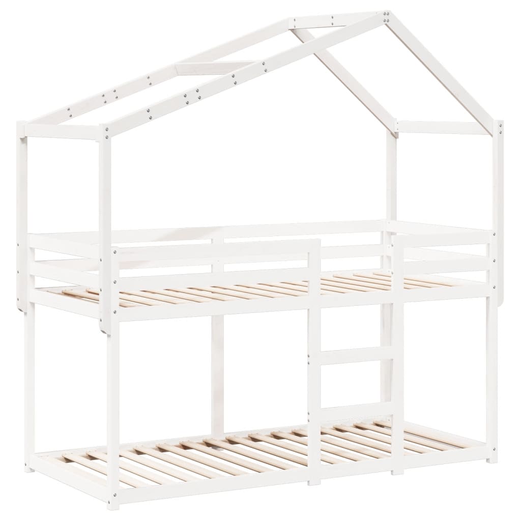 vidaXL Kids' Bed Roof White 203x80.5x142 cm Solid Wood Pine