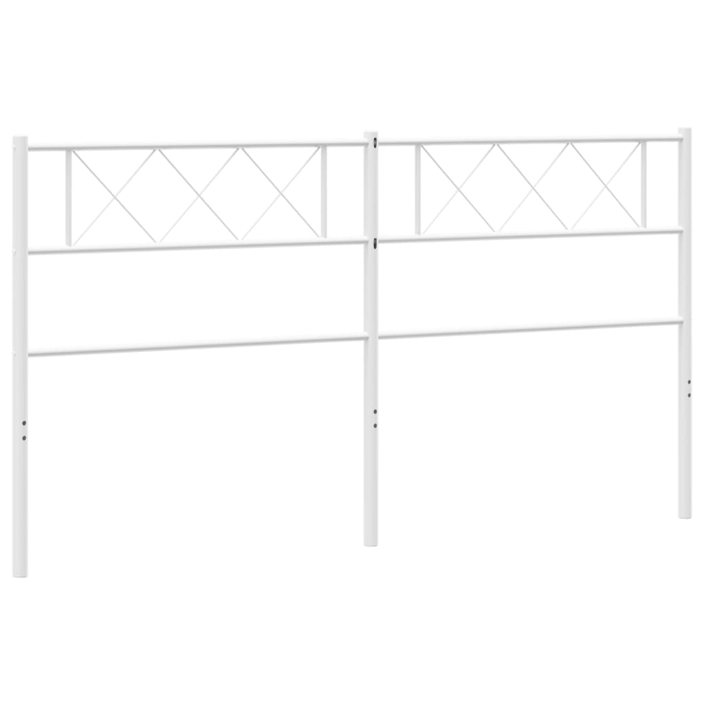 vidaXL Metal Headboard White 193 cm