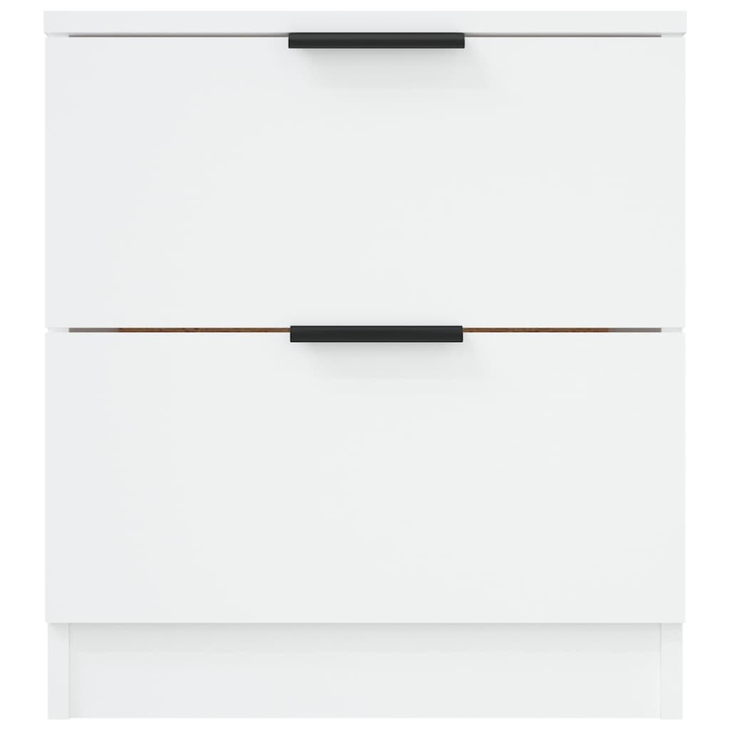 vidaXL Bedside Cabinets 2 pcs White Engineered Wood