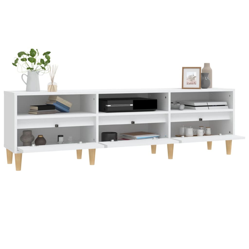 vidaXL TV Cabinet White 150x30x44.5 cm Engineered Wood