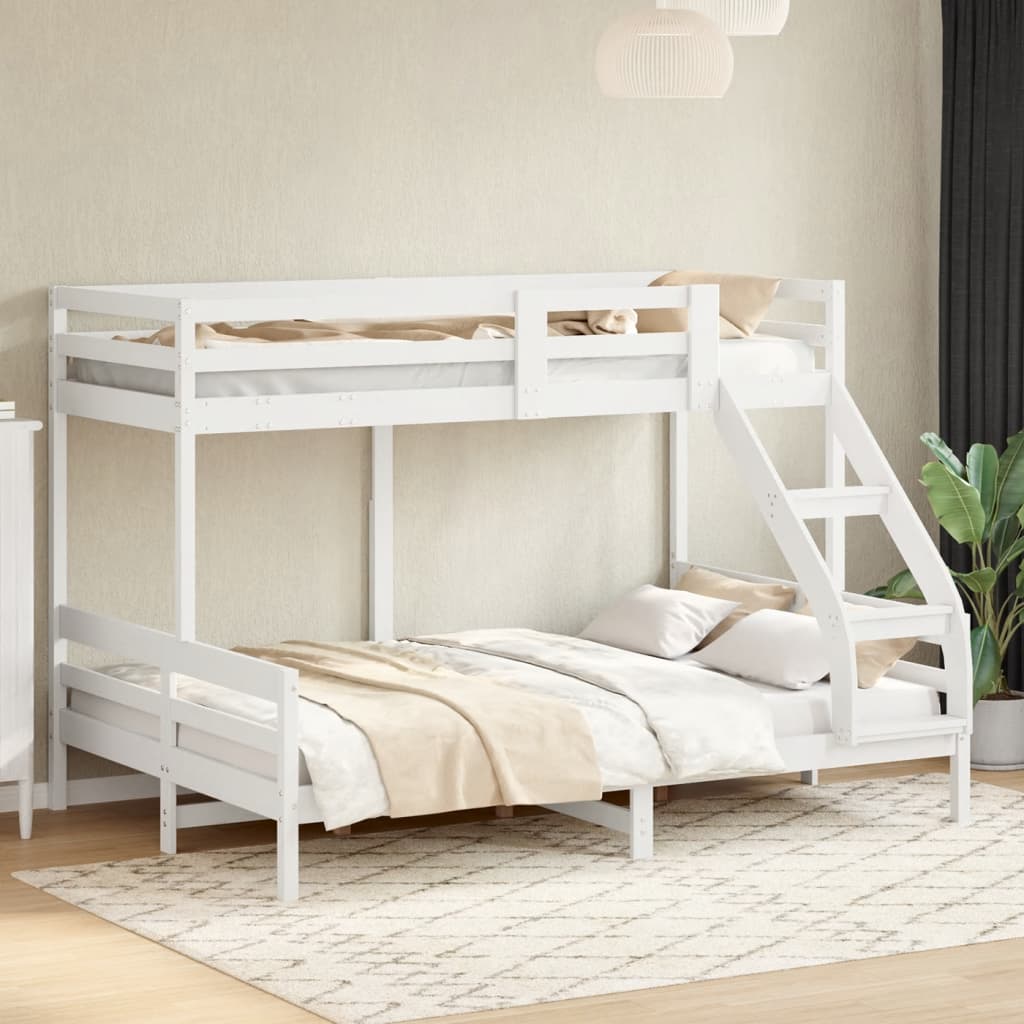 vidaXL Bunk Bed without Mattress 80x200/140x200 cm White Solid Wood