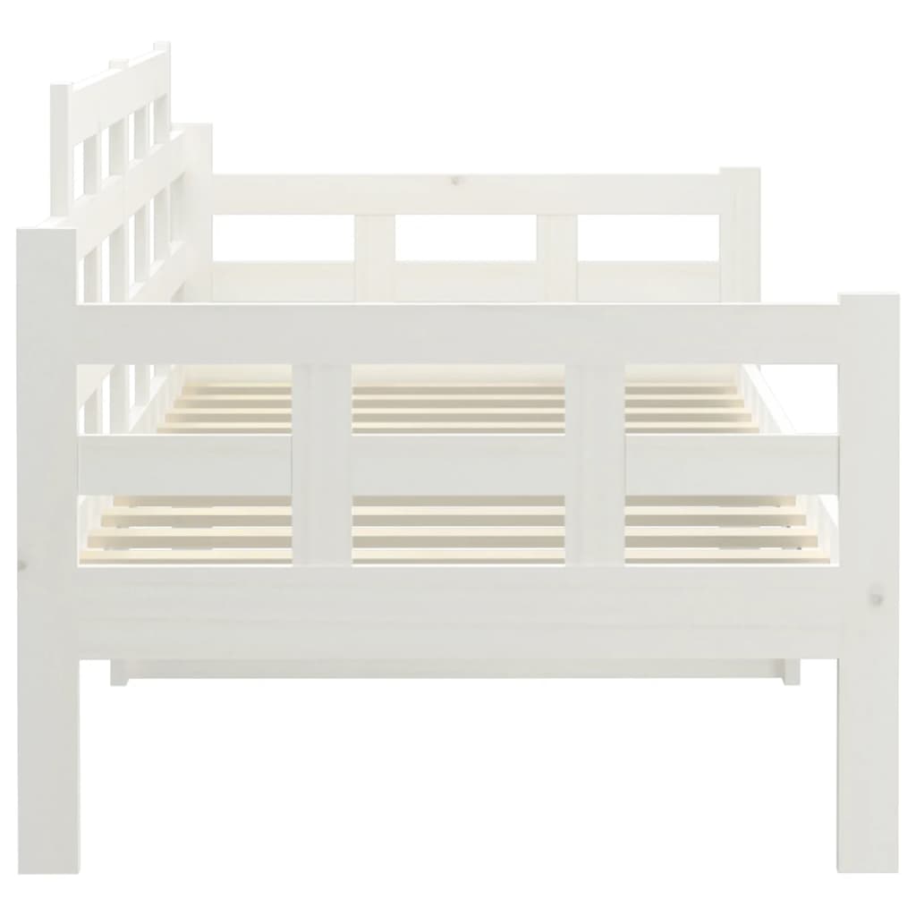 vidaXL Day Bed without Mattress White Solid Wood Pine 90x200 cm