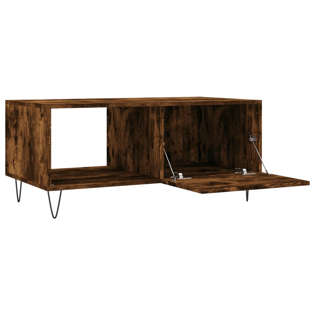 vidaXL Coffee Table Smoked Oak 90x50x40 cm Engineered Wood