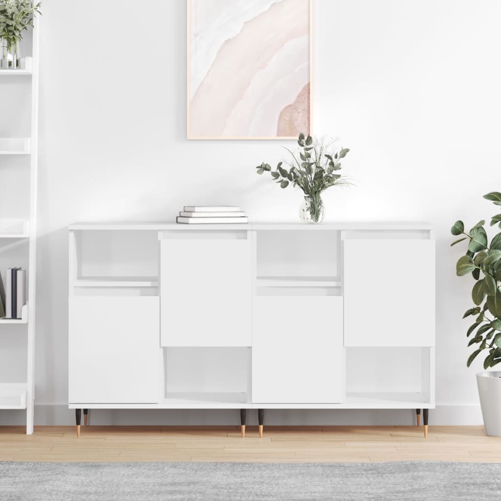 vidaXL Sideboards 2 pcs White Engineered Wood