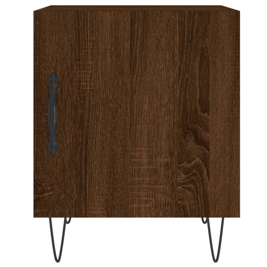 vidaXL Bedside Cabinet Brown Oak 40x40x50 cm Engineered Wood