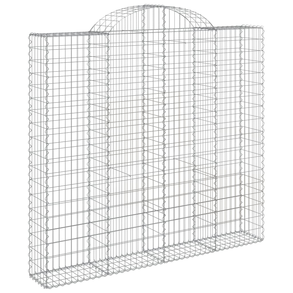 vidaXL Arched Gabion Baskets 13 pcs 200x50x180/200 cm Galvanised Iron