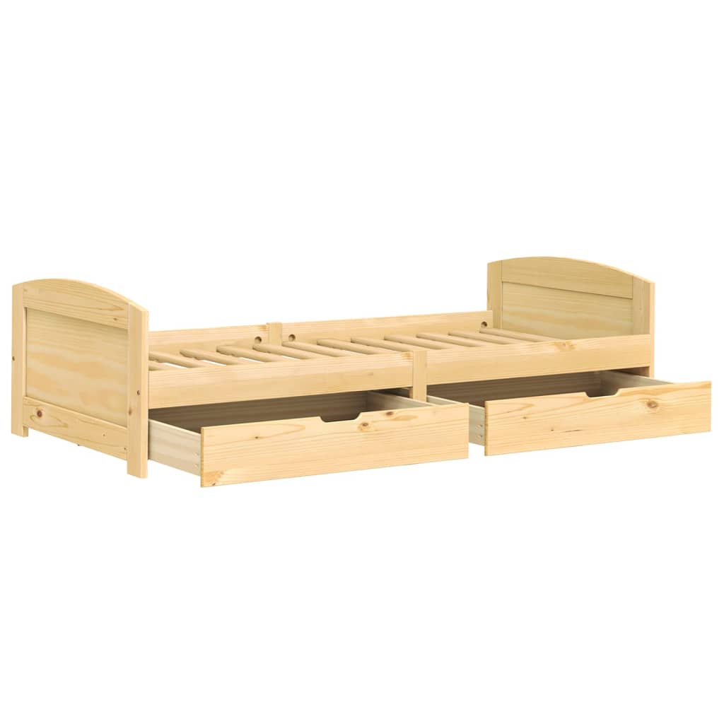 vidaXL Day Bed with 2 Drawers without Mattress "IRUN" 90x200 cm