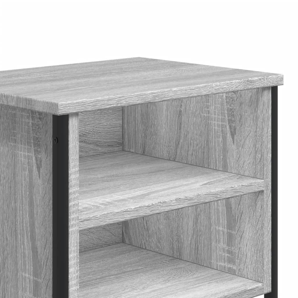 vidaXL Bedside Cabinet Grey Sonoma 2 pcs 40x30x40 cm Engineered Wood