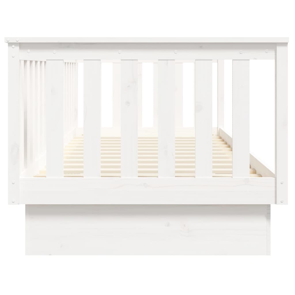 vidaXL Day Bed without Mattress White 80x200 cm Solid Wood Pine