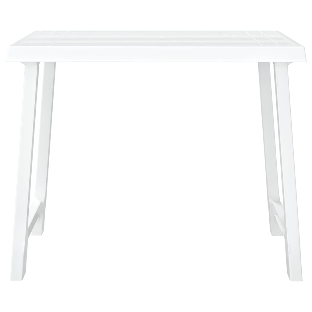 vidaXL Camping Table White 79x56x64 cm PP Wooden Look