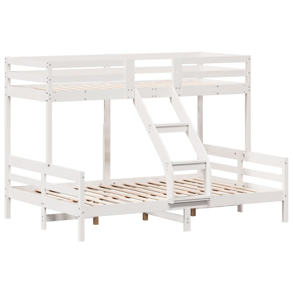 vidaXL Bunk Bed without Mattress 80x200/140x200 cm White Solid Wood