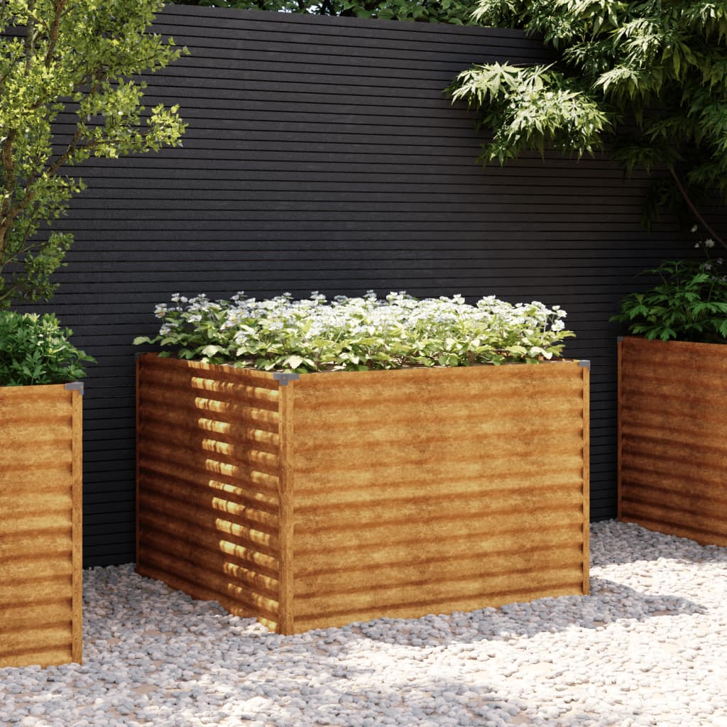 vidaXL Garden Raised Bed 100x100x69 cm Corten Steel