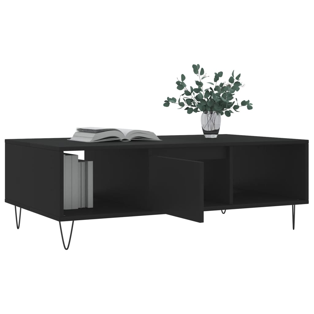 vidaXL Coffee Table Black 104x60x35 cm Engineered Wood