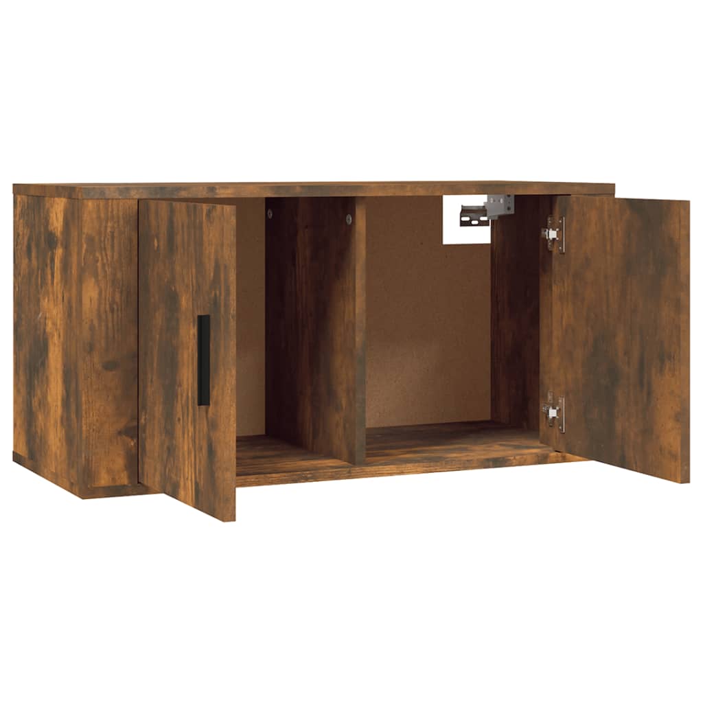 vidaXL Wall-mounted TV Cabinets 3 pcs Smoked Oak 80x34.5x40 cm