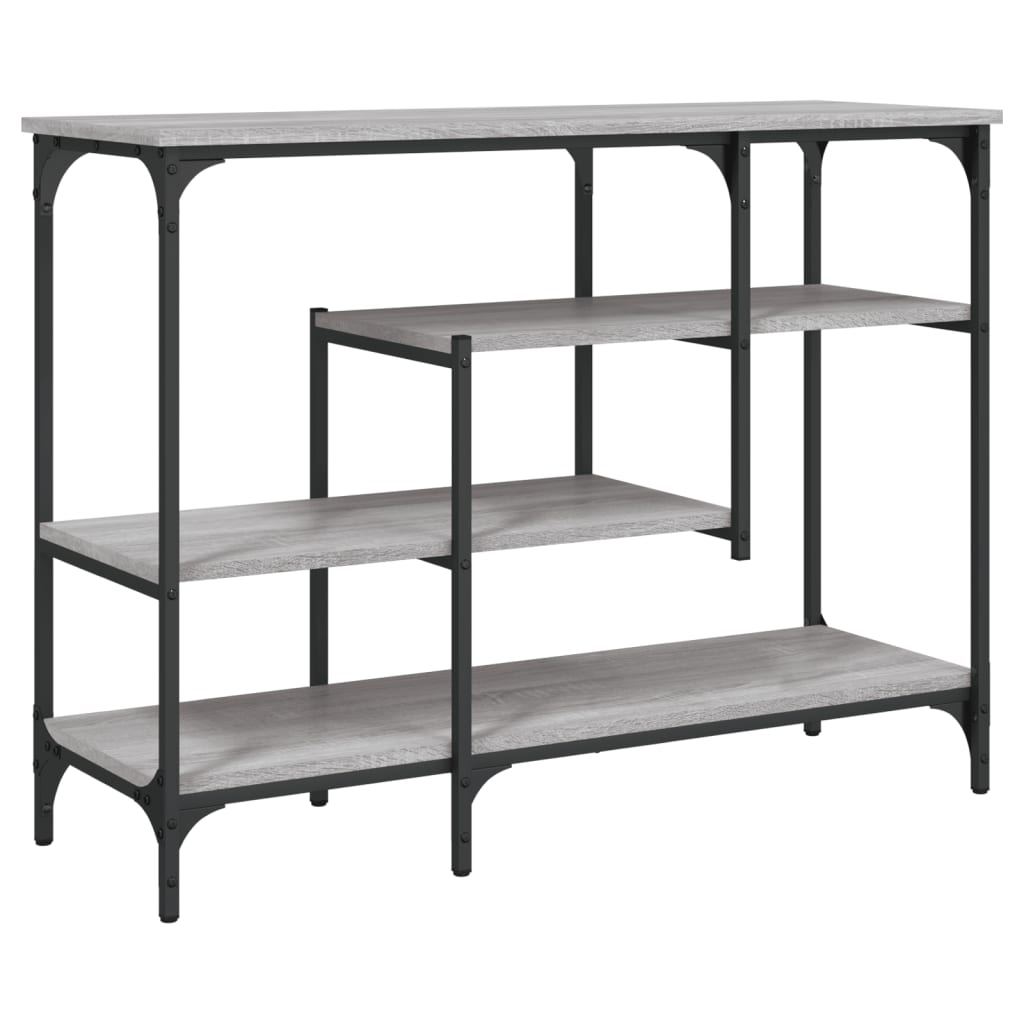 vidaXL Console Table with Shelves Grey Sonoma 100x35x75 cm