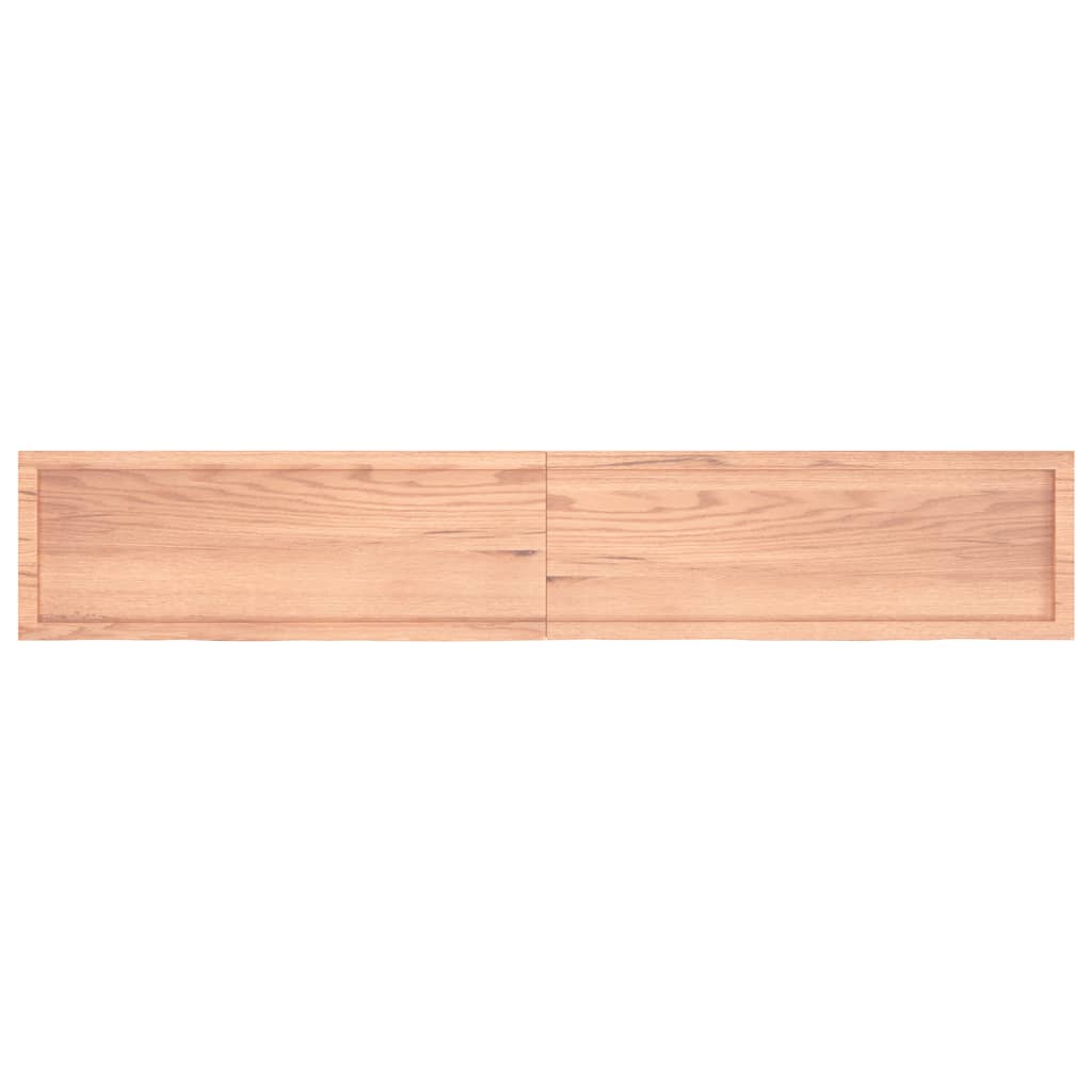 vidaXL Wall Shelf Light Brown 220x40x(2-6) cm Treated Solid Wood Oak