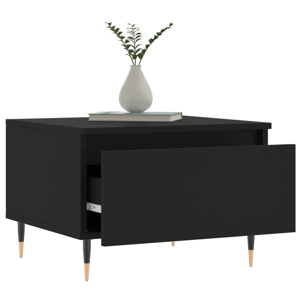 vidaXL Coffee Tables 2 pcs Black 50x46x35 cm Engineered Wood