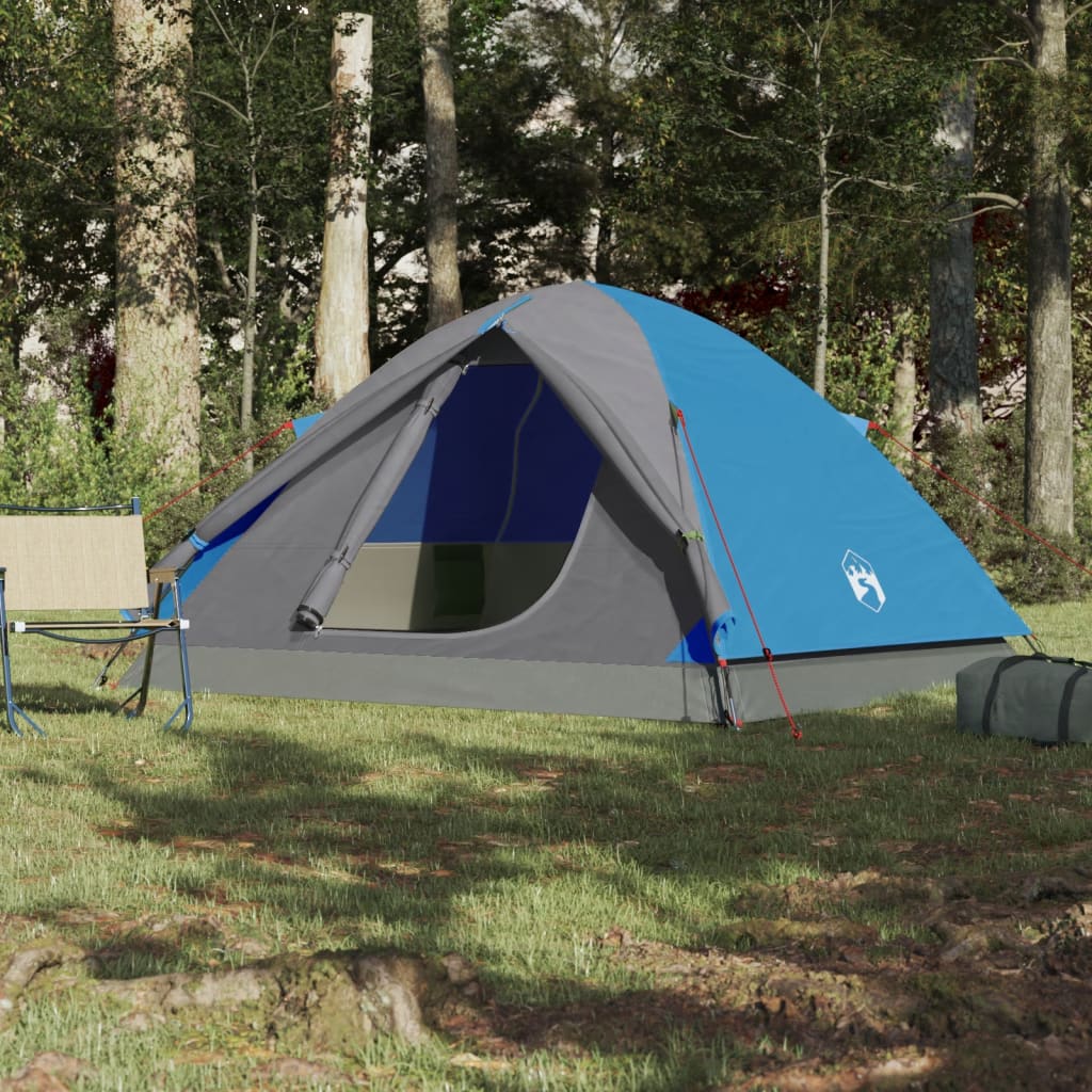 vidaXL Camping Tent Dome 6-Person Blue Waterproof