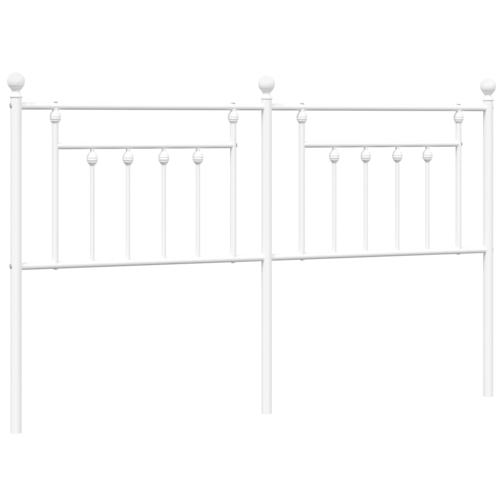 vidaXL Metal Headboard White 160 cm