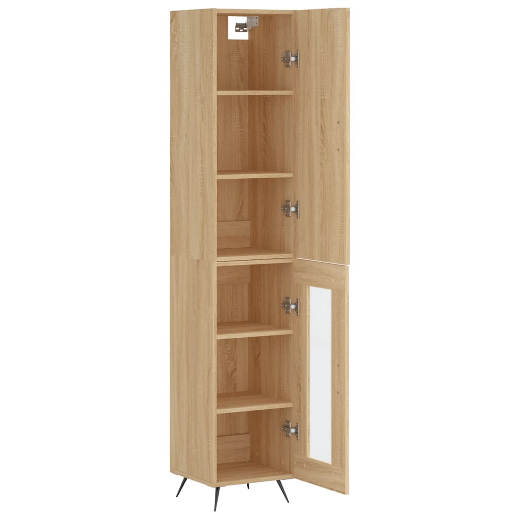 vidaXL Highboard Sonoma Oak 34.5x34x180 cm Engineered Wood