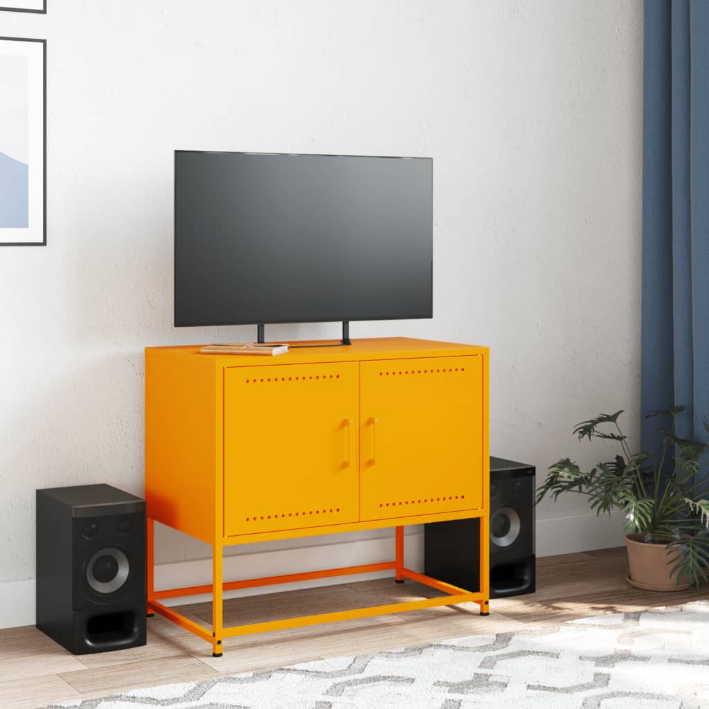 vidaXL TV Cabinet Mustard Yellow 68.5x39x60.5 cm Steel