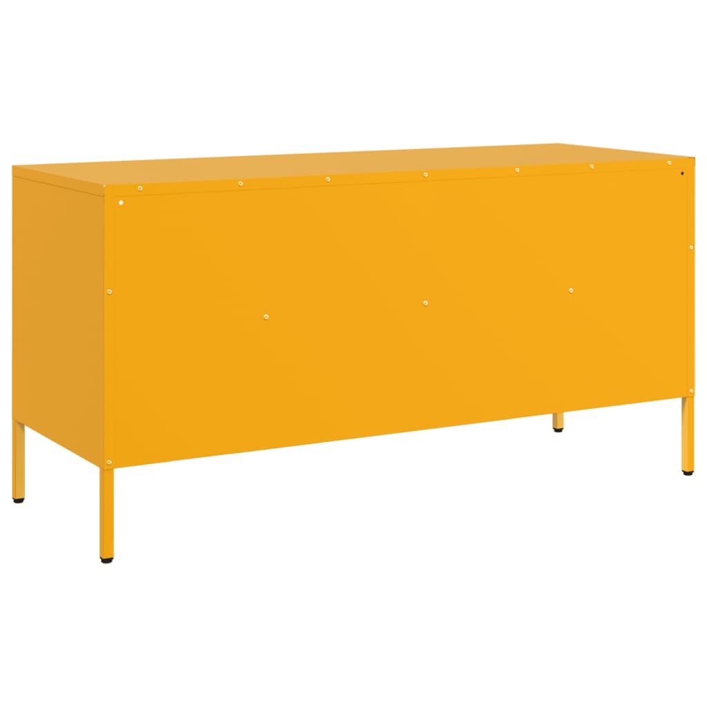 vidaXL TV Cabinet Mustard Yellow 100.5x39x50.5 cm Steel