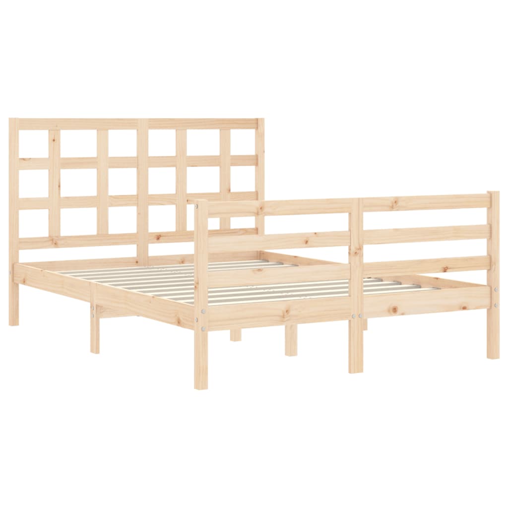 vidaXL Bed Frame without Mattress 140x190 cm Solid Wood