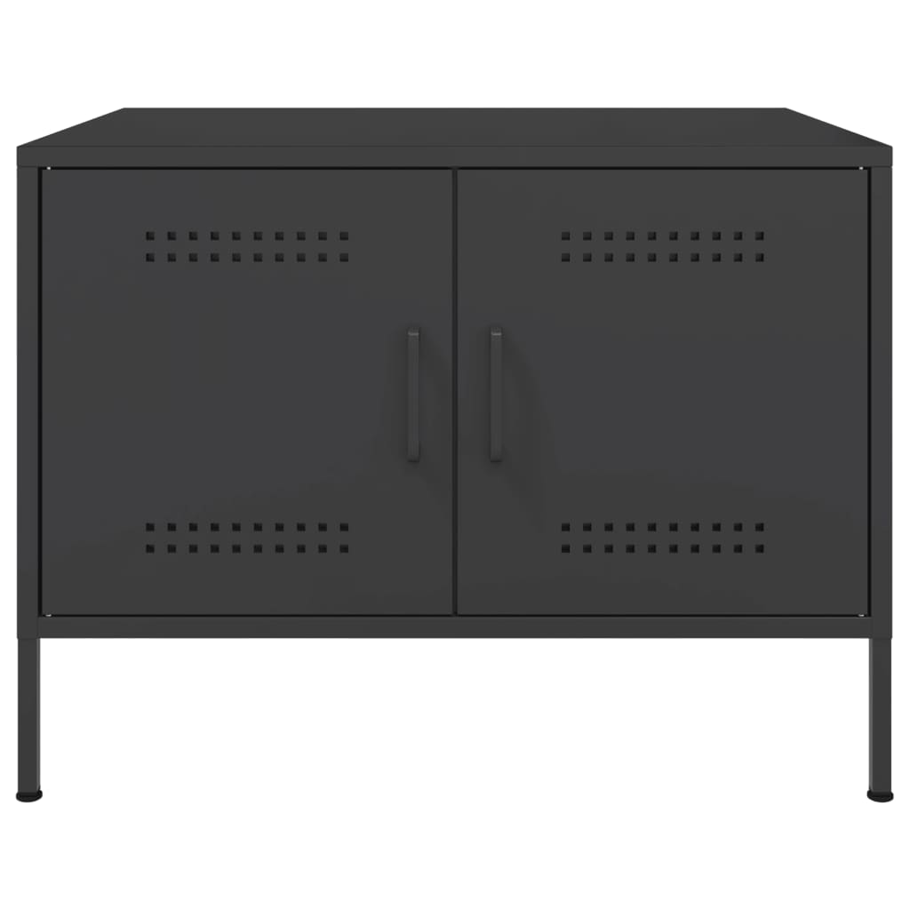 vidaXL Coffee Table Black 68x50x50.5 cm Steel