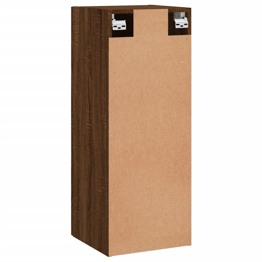 vidaXL Wall Mounted Cabinet Brown Oak 34.5x34x90 cm