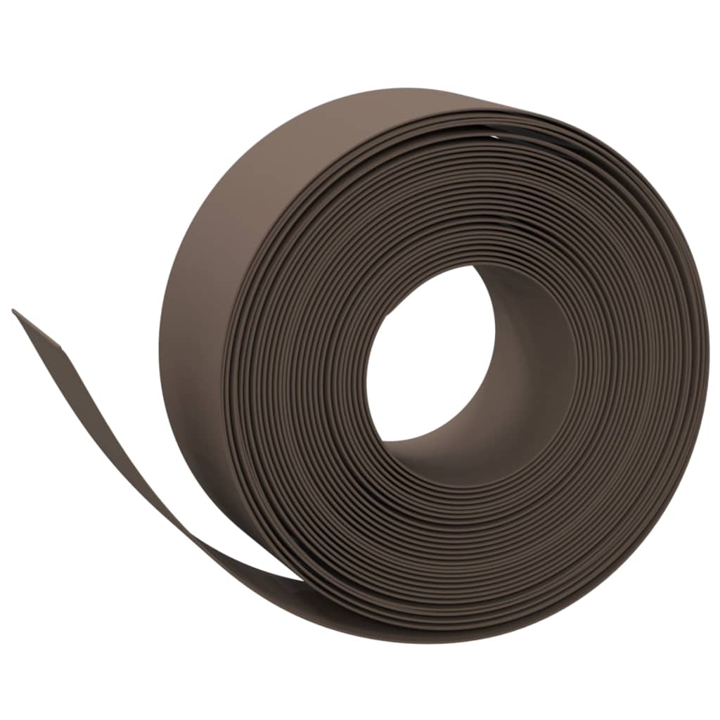 vidaXL Garden Edging Brown 10 m 20 cm Polyethylene