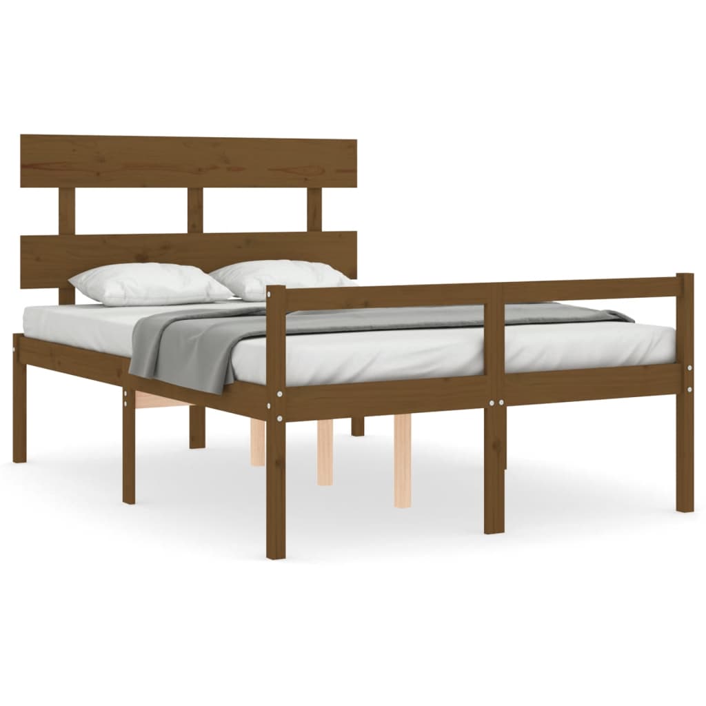 vidaXL Senior Bed without Mattress Honey Brown 140x200 cm Solid Wood