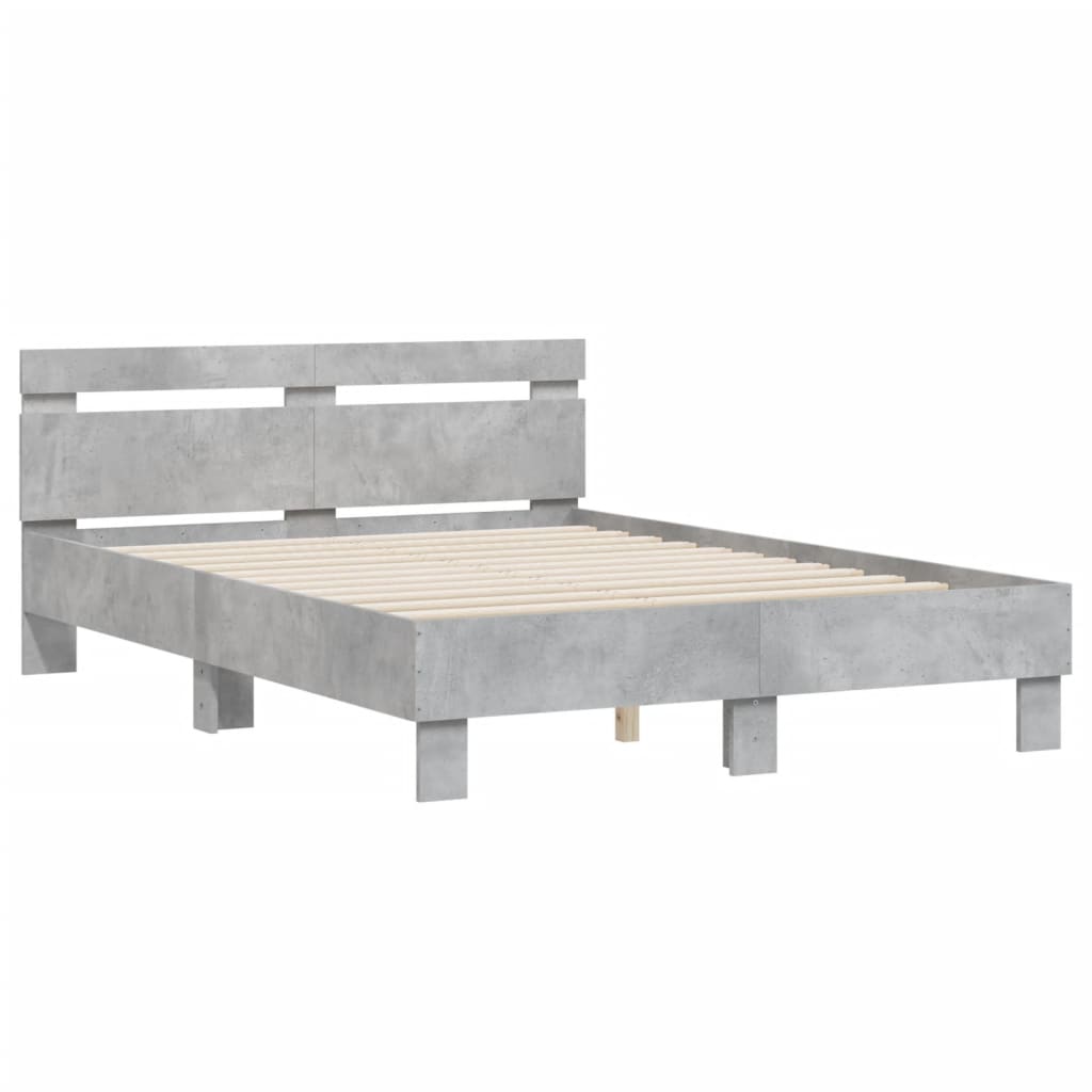 vidaXL Bed Frame without Mattress Concrete Grey 120x200 cm