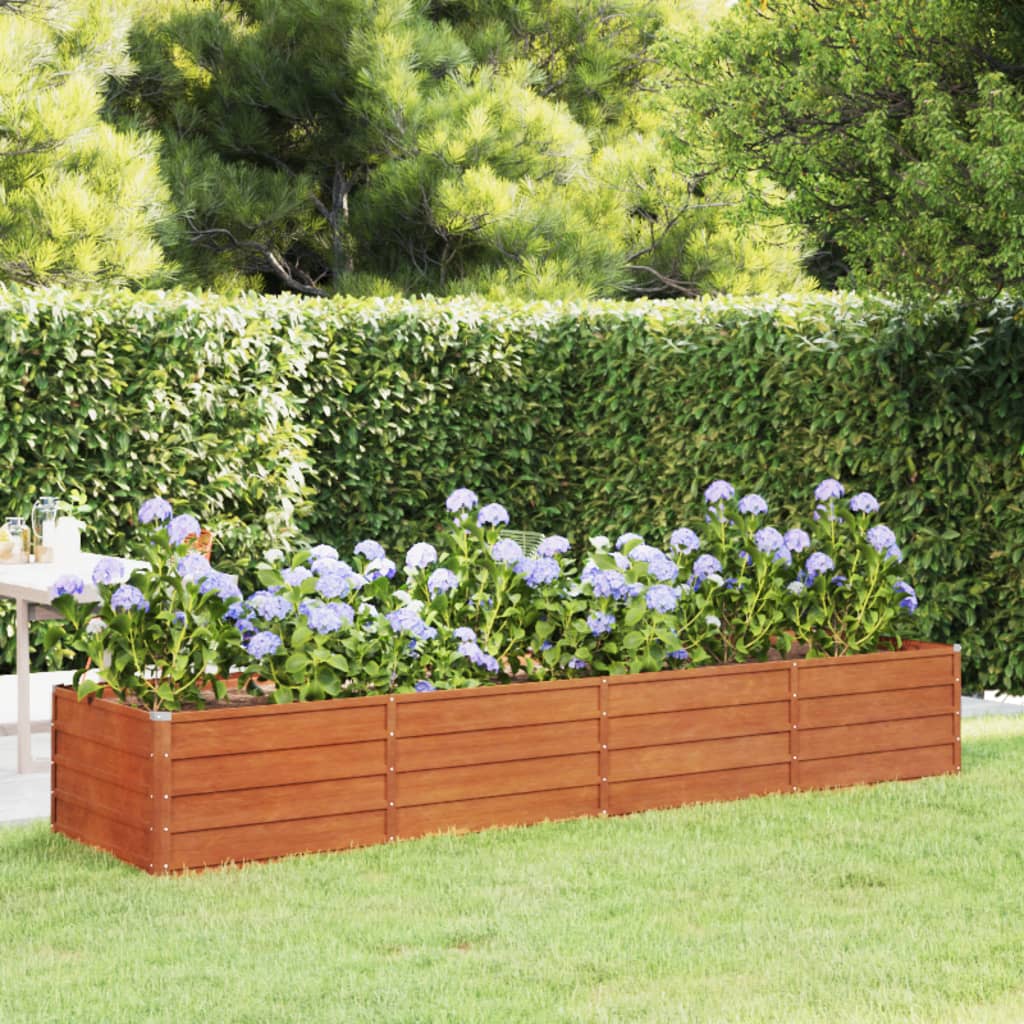 vidaXL Garden Raised Bed Rusty 320x80x45 cm Corten Steel