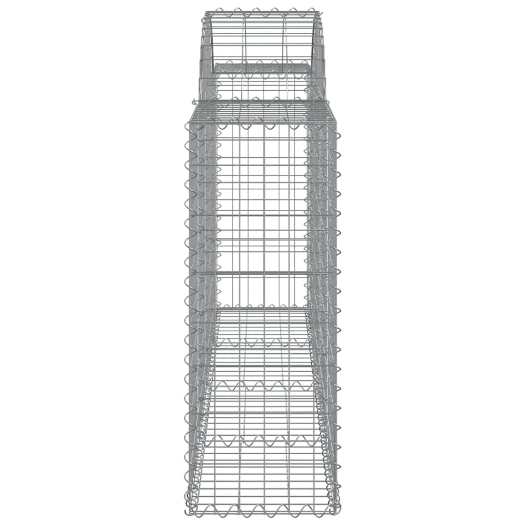 vidaXL Arched Gabion Baskets 25 pcs 200x30x80/100 cm Galvanised Iron