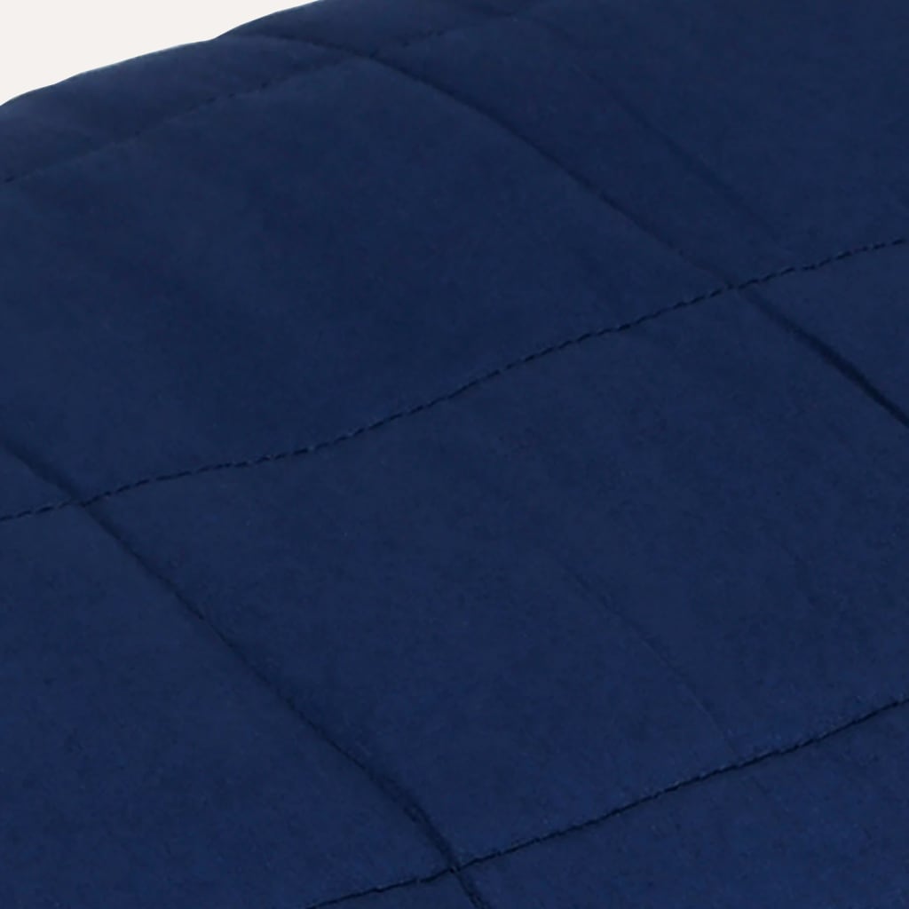 vidaXL Weighted Blanket Blue 140x200 cm Single 6 kg Fabric