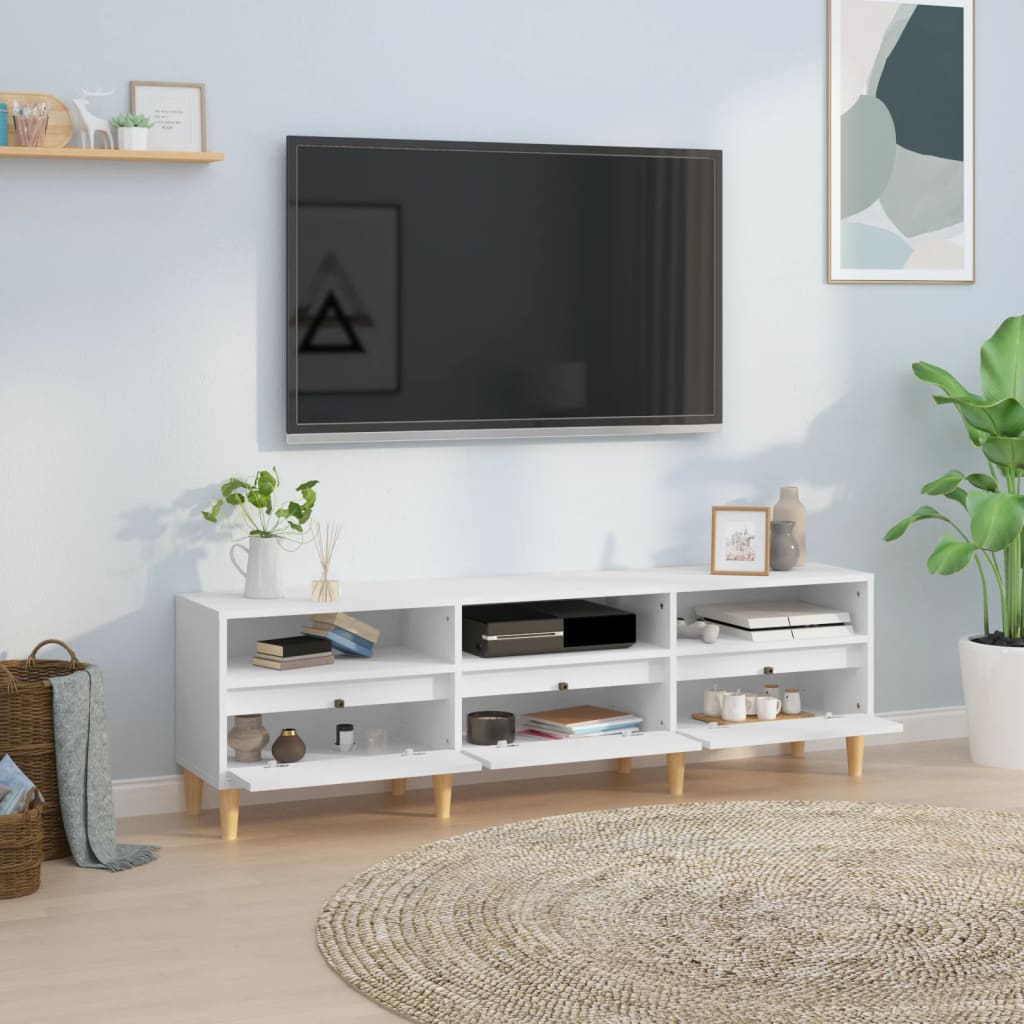 vidaXL TV Cabinet White 150x30x44.5 cm Engineered Wood