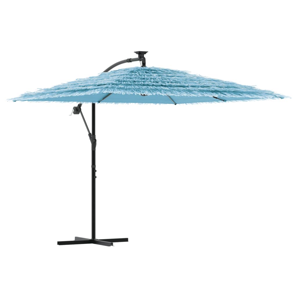 vidaXL Garden Parasol with Steel Pole Blue 246x246x230 cm