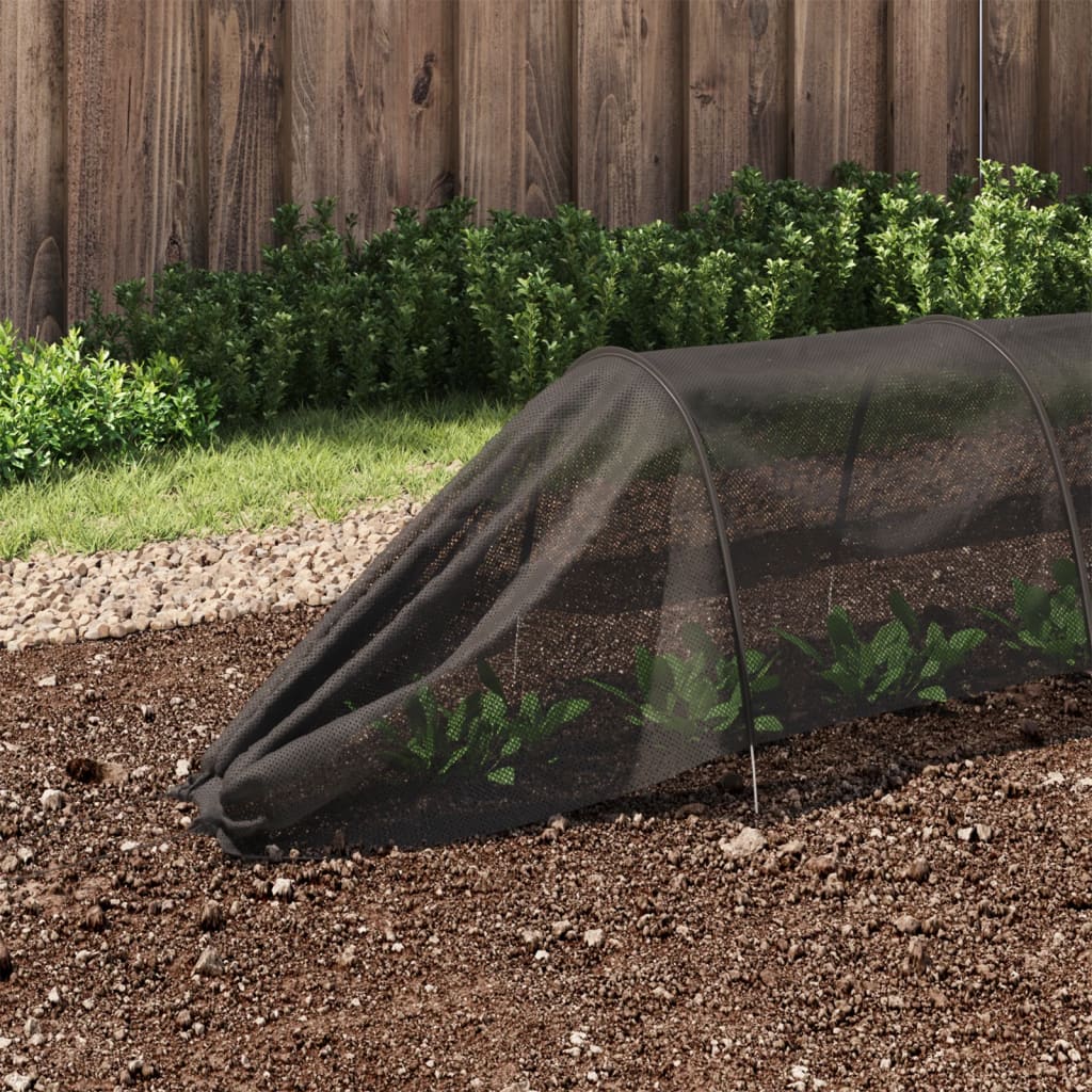 vidaXL Netting Tunnel Black 300x50x48.5 cm Steel and Polyethylene