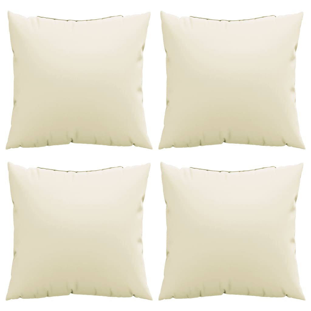 vidaXL Sofa Cushions 4 pcs Cream 40x40 cm Fabric