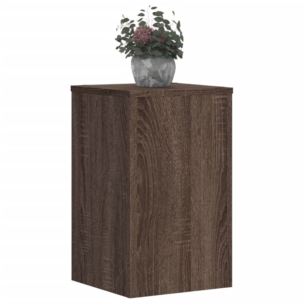 vidaXL Plant Stands 2 pcs Brown Oak 30x30x50 cm Engineered wood